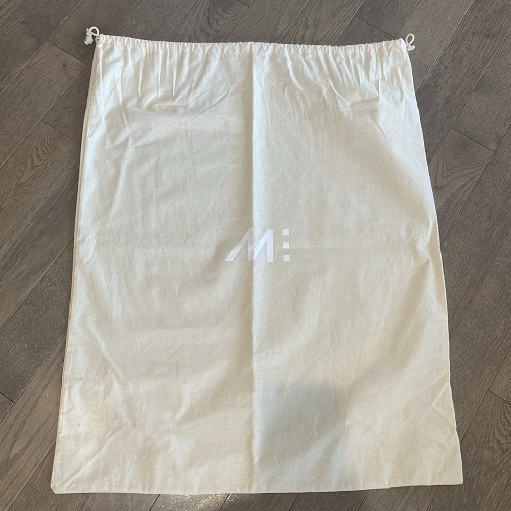 Monos Extra Large Cloth Luggage Dust Bag Drawstring Storage Off White NWOT